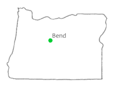 Map showing location of Blue Mountain chapter