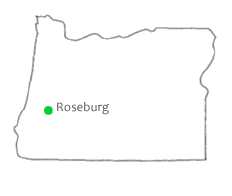 Map showing location of Umpqua Valley chapter