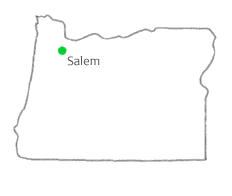 Map showing location of Willamette Valley chapter